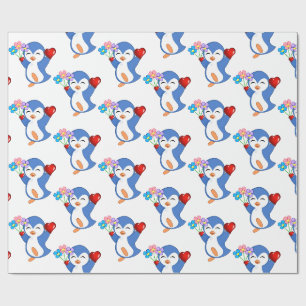 Cadeau Saint-Valentin Enveloppement papier Coeurs de ping
