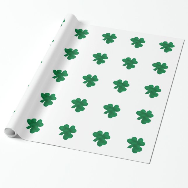 Cadeau Shamrocks - papier d'emballage (Déroulé)