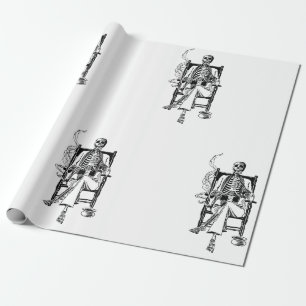 Cadeau SKELETON EN Papier À L'ENVELOPPEMENT CIGARETTE À F