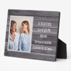 Cadeau spécial ! Plaque photo SISTER avec Easel