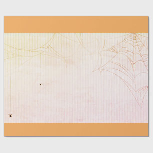 Cadeau SPIDER WEB ORANGE HALLOWEEN Wrapper Papier