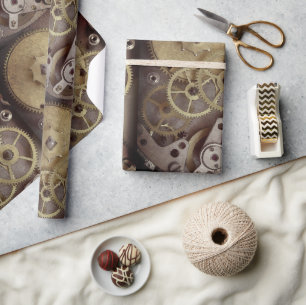 Cadeau Steampunk - Horloge Industrielle Portes Papier Env