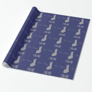 Cadeau Suomi Finlande papier d'emballage couleur personna