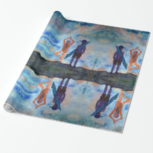 Cadeau Surf Yoga Été Papier à envelopper brillant