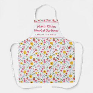 Cadeau tablier floral personnalisé de la cuisine d