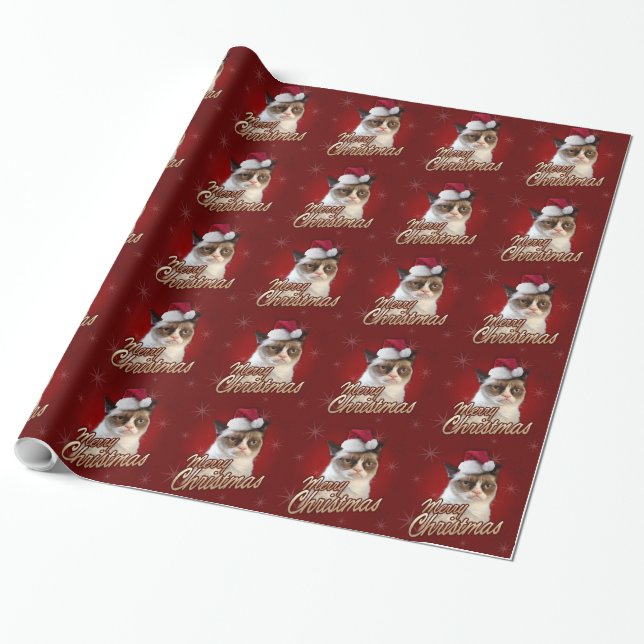 Cadeau Tapis grumpy Joyeux papier d'enveloppement de Noël (Déroulé)
