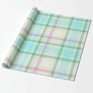 Cadeau Tartan Papier d'emballage pastel plaqué