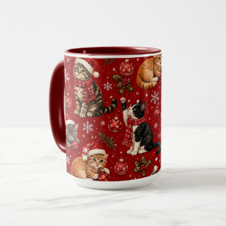 Cadeau Tasse Amoureux de Chats de Noël, Chats de F