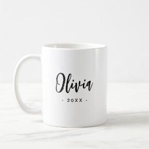 Cadeau Tasse Moderne Demoiselle d'Honneur   Noir B