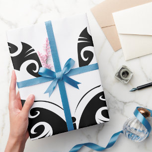 Cadeau Tatouage Tribal Papier Tatouage Gras Noir Style En