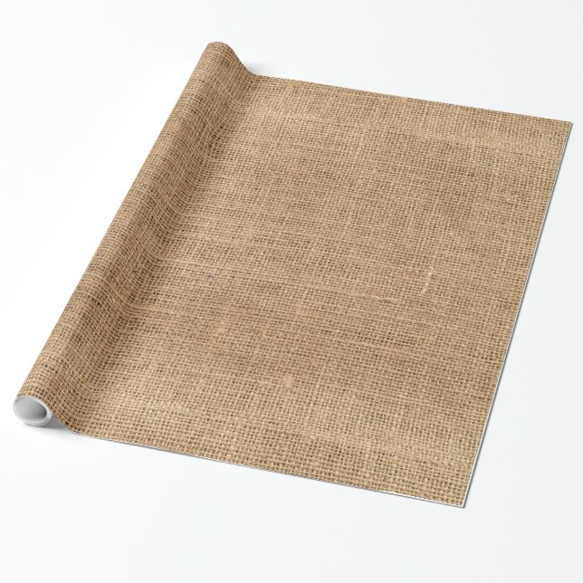 Cadeau Toile de jute 1 papier d'emballage (Déroulé)