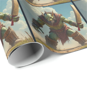 Cadeau Troll Baket Cricket Anniversaire papier enveloppé