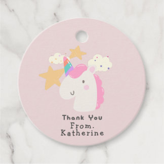 Cadeau Unicorn Merci étiquettes cadeaux pour le sac de bo