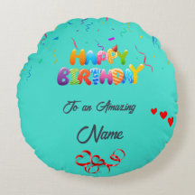 Cadeau unique Coussin rond pour Anniversaires