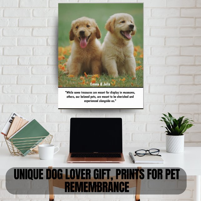 Cadeau unique pour amateur de chiens, impressions  (Personalized Memorial Posters & Prints for Unique Dogs & Animal Lovers)