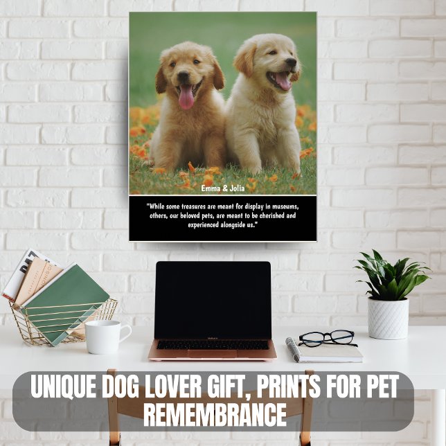Cadeau unique pour amateur de chiens, impressions  (Custom Pet Photo Posters & Prints - Modern Elegan)