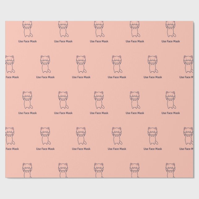 Cadeau UTILISER MASQUE MASQUE CUISINE papier enveloppant (Plat)