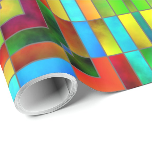Cadeau Verre collé Art 3 Papier à envelopper (Coin rond)