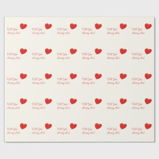 Cadeau vous m'épouserez papier d'emballage