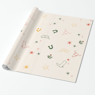 Cadeau Western, Rodéo, Papier d'enveloppement pour fille