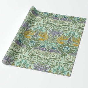Cadeau William Morris Peacock et le papier d'enveloppemen