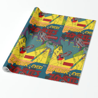 Cadeau Zombies au laser avec papier d'enveloppement de tr