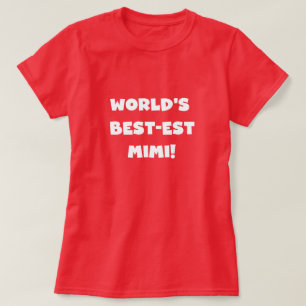 Cadeaux blancs de T-shirts des textes Mimi du