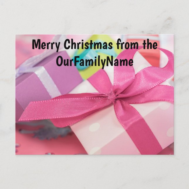 Cadeaux cadeaux Noël Personnaliser la carte postal (Devant)