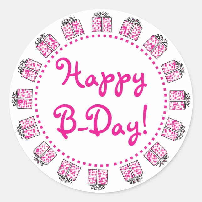 Cadeaux d'anniversaire Étiquettes (Devant)