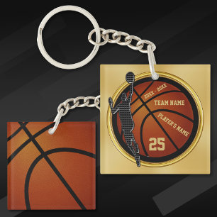Cadeaux de basket-ball en noir et or personnalisé