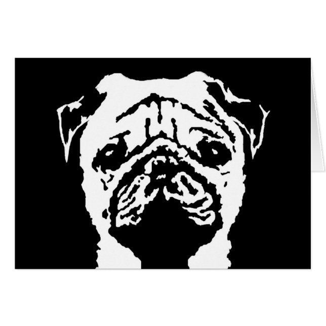 Cadeaux de carlin - carte (Devant horizontal)