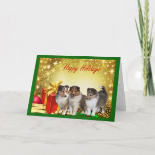 Cadeaux de carte de Noël de Sheltie