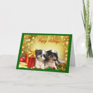 Cadeaux de carte de Noël de Shih Tzu