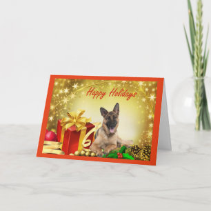 Cadeaux de cartes de Noël berger allemand