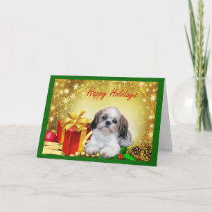 Cadeaux de cartes de Noël Shih Tzu