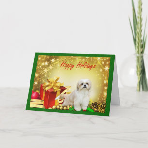 Cadeaux de cartes de Noël Shih Tzu