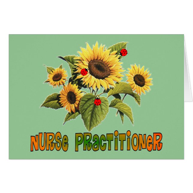 Cadeaux de conception de tournesol de praticienne (Devant horizontal)