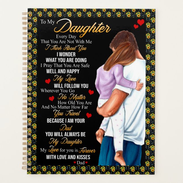 Cadeaux de fille | Lettre À Ma Fille De Papa (Devant)