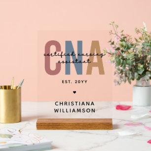 Cadeaux de l'adjoint infirmier certifié rétro de l