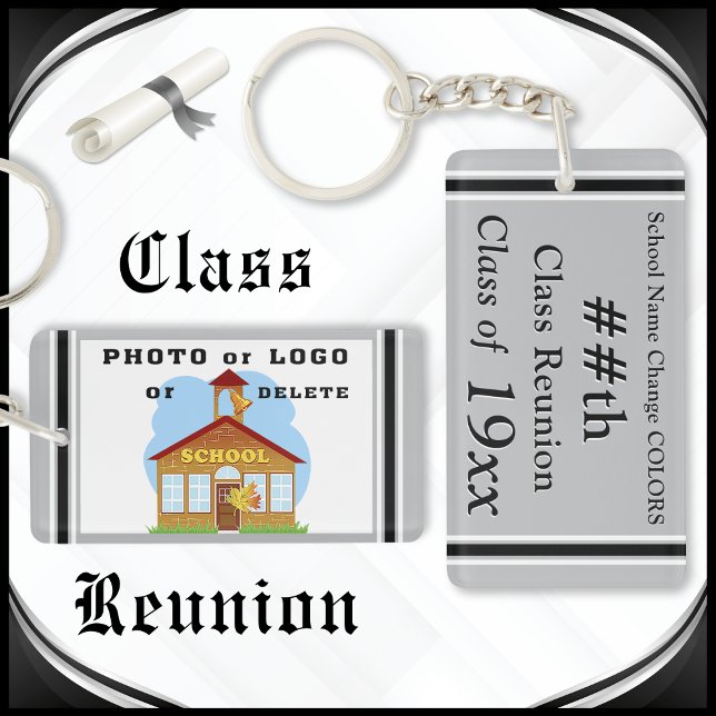 Cadeaux de Réunion de Classe Personnalisés. Réunio (Personalized Class Reunion Gifts. Personalized gifts for 50th class reunion. Class Reunion Keychains)
