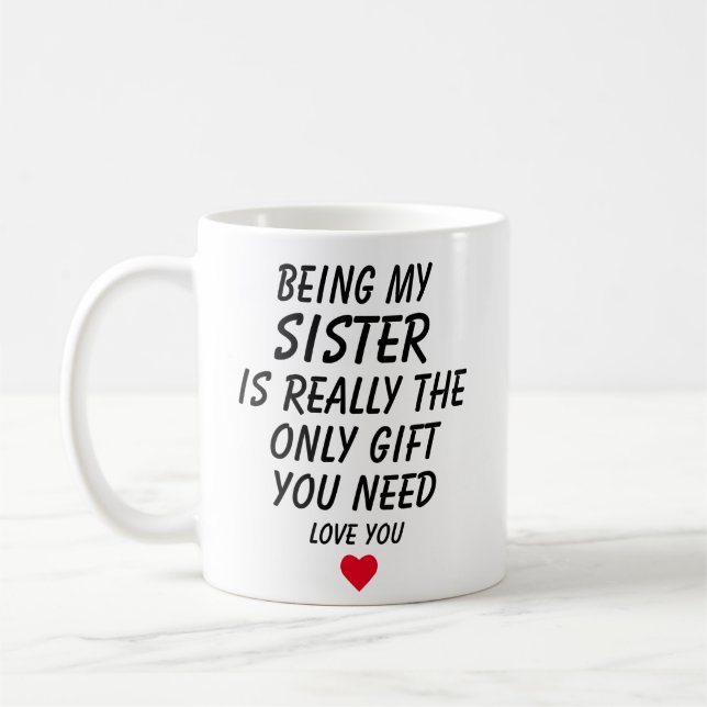 Cadeaux de soeurs, drôle de cadeau de soeur, tasse (Gauche)
