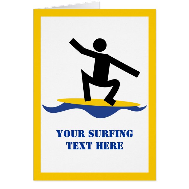 Cadeaux de surf, surfer sur sa planche de surf (Devant)