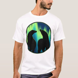 Cadeaux de T-shirts d'ours de lumières du nord de