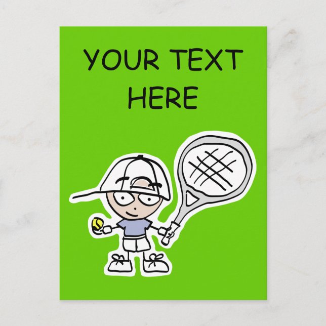 Cadeaux de tennis et cartes pour joueurs de tennis (Devant)