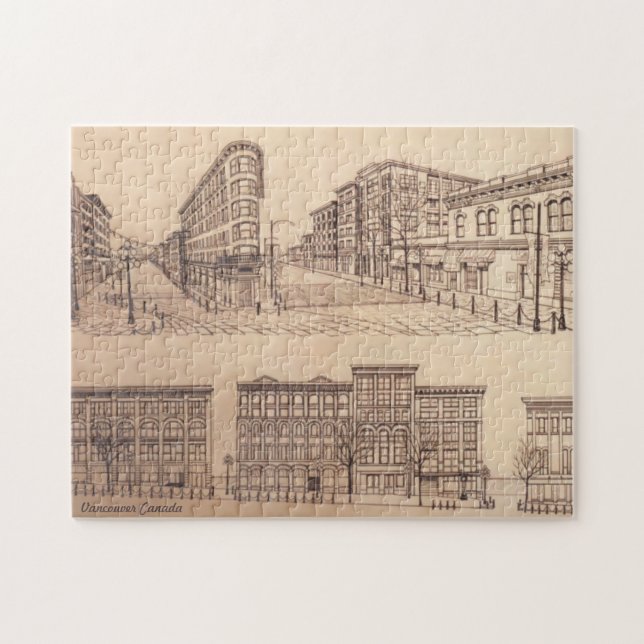 Cadeaux de Vancouver Gastown de puzzle de souvenir (Horizontal)
