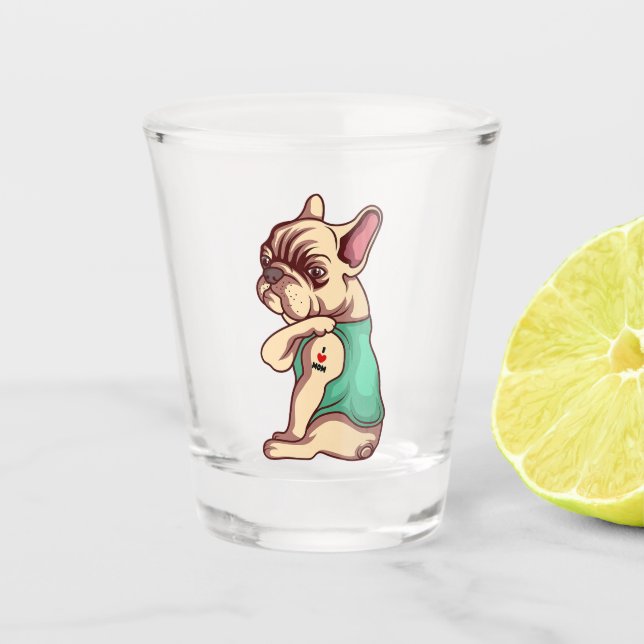 Cadeaux de verre vissé de Bulldog français (Devant)