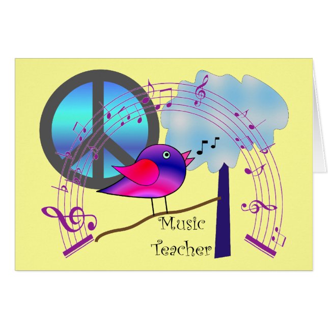 Cadeaux d'enseignant de musique (Devant horizontal)