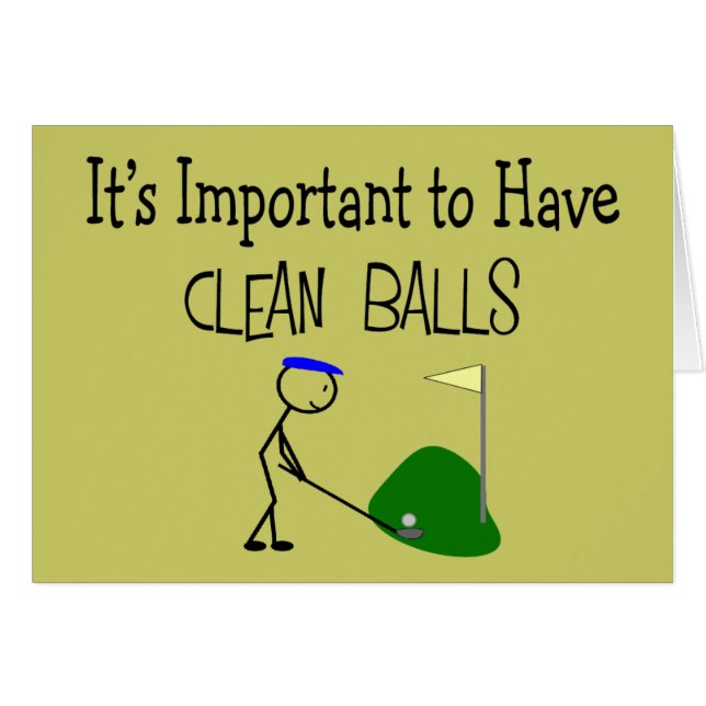 Cadeaux d'humour de golf "de BOULES PROPRES" de (Devant horizontal)