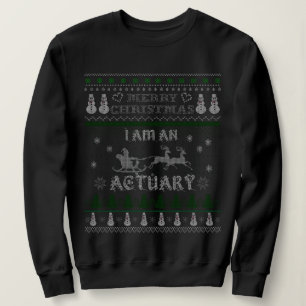 Cadeaux drôles de Noël de sweatshirt d'actuaire