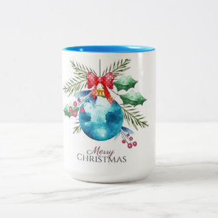 Cadeaux et bénédictions Mug de Noël à deux tonalit